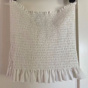 White Strapless Top - Size Medium